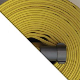 FLD Yellow Rubber Encapsulated Forestry Hose - coupled - Wildland Warehouse | Gear for Wildland Fire